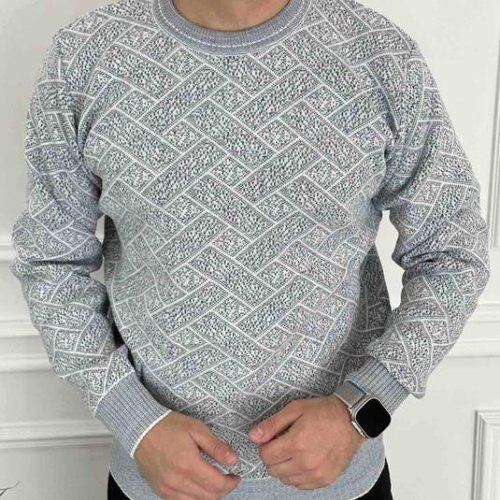 Свитер Nik (L-3XL) 55591 l.grey (деми) Nik 55591 l.grey