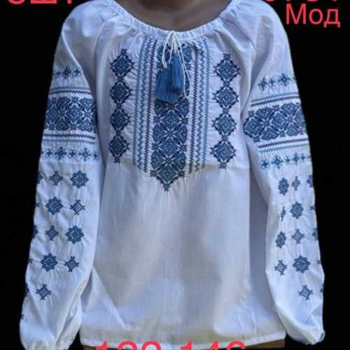 Вышиванка Надийка (7-11) 0731 white (деми) Надийка 0731 white