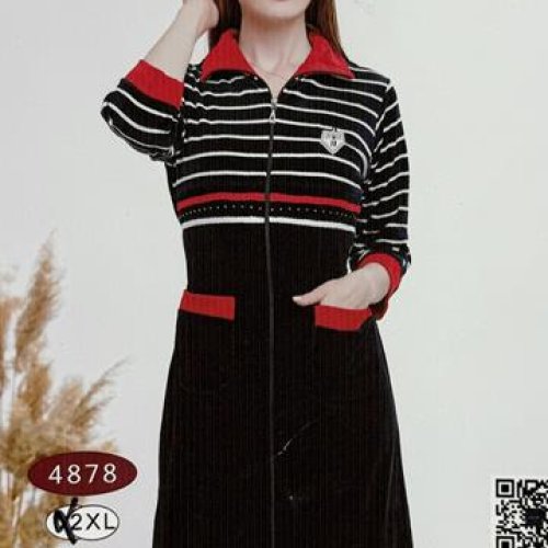 Халат Fili Wear (2XL-5XL) 4878 black (деми) Fili Wear 4878 black