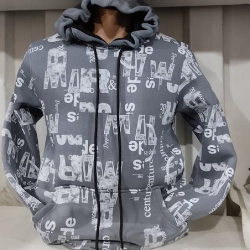 Худи Panda (S-2XL) 1459 grey (зима) Panda 1459 grey