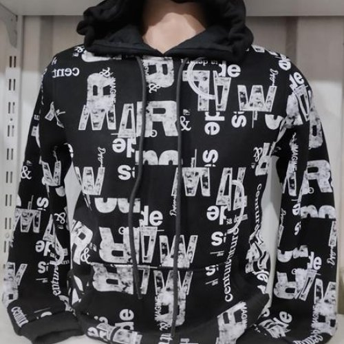 Худи Panda (S-2XL) 1460 black (зима) Panda 1460 black
