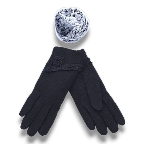 Перчатки YLZL (6.5-8.5) 96-15 black (зима) YLZL 96-15 black