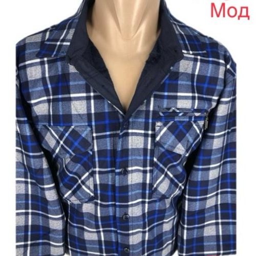 Рубашка Надийка (XL-5XL) 1797 blue (зима) Надийка 1797 blue