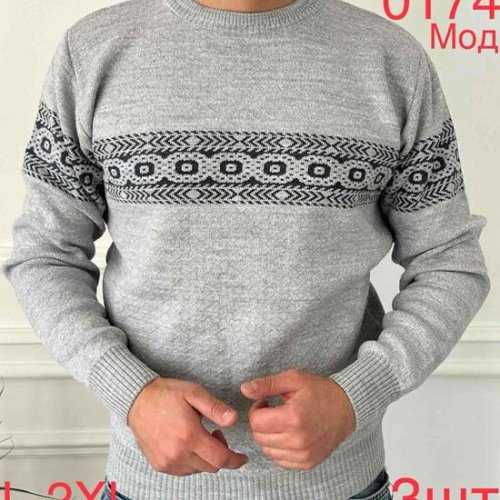 Свитер Надийка (L-2XL) 0174 grey (зима) Надийка 0174 grey