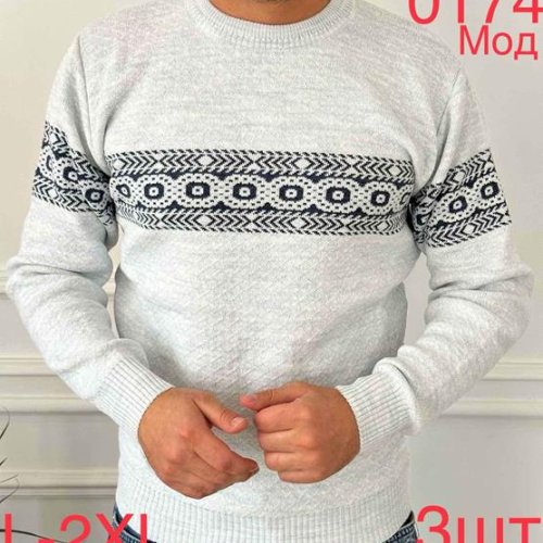 Свитер Надийка (L-2XL) 0174 l.grey (зима) Надийка 0174 l.grey