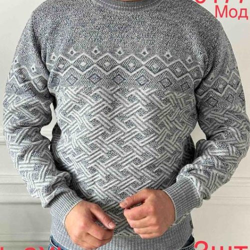 Свитер Надийка (L-2XL) 0177 grey (зима) Надийка 0177 grey