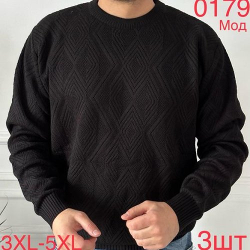 Свитер Надийка (3XL-5XL) 0179 black (зима) Надийка 0179 black