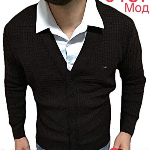 Кардиган Надийка (M-XL) 0187 black (деми) Надийка 0187 black