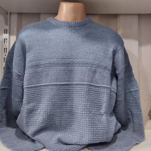 Свитер Panda (2XL-4XL) 1480 l.blue (зима) Panda 1480 l.blue