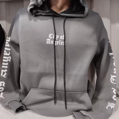 Худи Panda (S-2XL) 1487 grey (зима) Panda 1487 grey