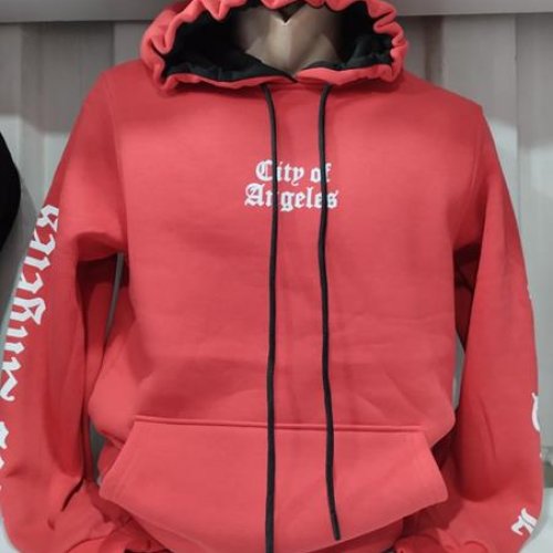 Худи Panda (S-2XL) 1489 red (зима) Panda 1489 red