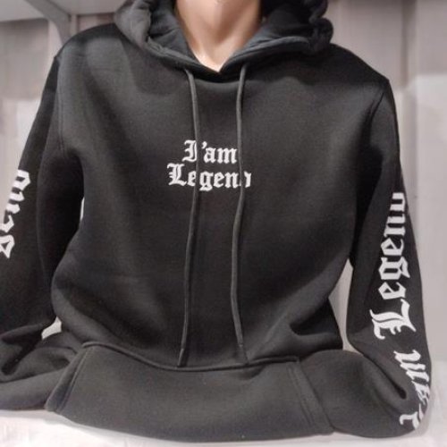 Худи Panda (2XL-6XL) 1493 black (зима) Panda 1493 black
