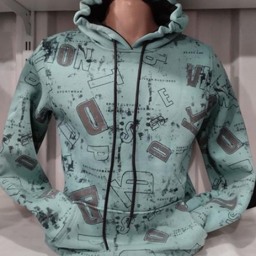 Худи Panda (S-2XL) 1495 mint (зима) Panda 1495 mint
