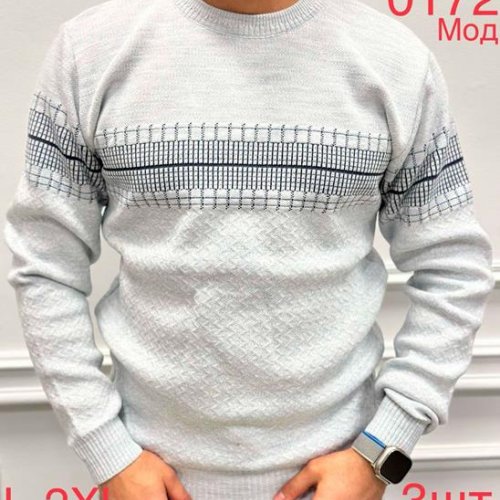 Свитер Надийка (L-2XL) 0172 l.blue (зима) Надийка 0172 l.blue