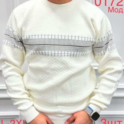 Свитер Надийка (L-2XL) 0172 white (зима) Надийка 0172 white