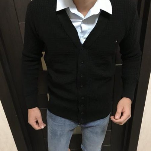 Кардиган Nik (M-2XL) 55612 black (зима) Nik 55612 black