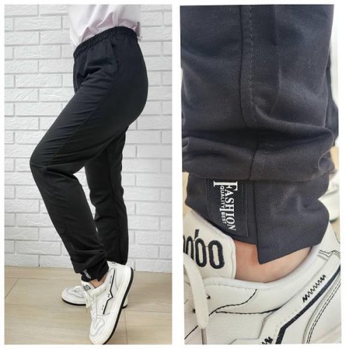 Штаны спорт Sport style (XL-4XL) 80030 black (зима) Sport style 80030 black