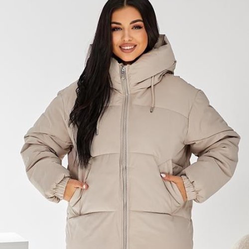 Куртка Dorimodes (M-2XL) K057 beige (зима) Dorimodes K057 beige
