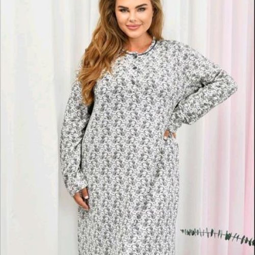 Ночнушка Romeo life (M-3XL) 70010 grey (зима) Romeo life 70010 grey
