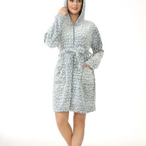 Халат Romeo life (M-3XL) 70035 grey (зима) Romeo life 70035 grey