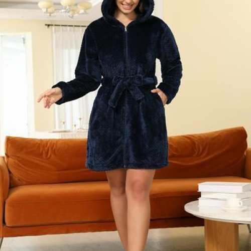 Халат Romeo life (M-3XL) 70050 navy (зима) Romeo life 70050 navy