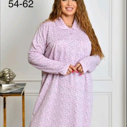 Ночнушка Romeo life (M-3XL) 70129 lilac (зима) Romeo life 70129 lilac