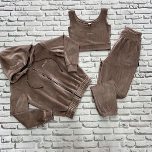 Костюм спорт Yulichka (S-L) F30-109L brown (деми) Yulichka F30-109L brown