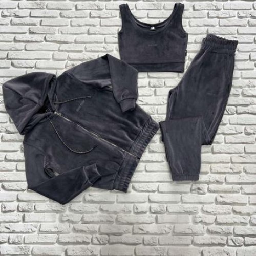 Костюм спорт Yulichka (S-L) F30-109L d.grey (деми) Yulichka F30-109L d.grey
