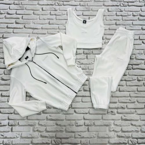 Костюм спорт Yulichka (S-L) F30-109L white (деми) Yulichka F30-109L white