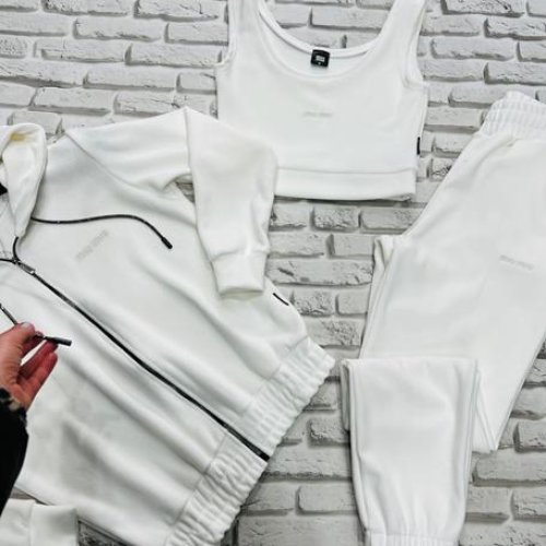 Костюм спорт Yulichka (S-L) F30-109L white (деми) Yulichka F30-109L white