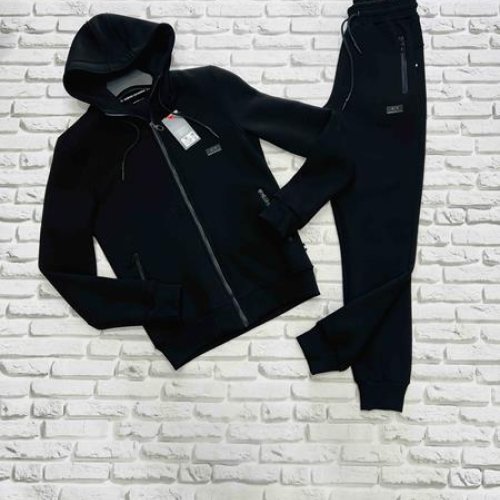 Костюм спорт Yulichka (M-3XL) F3009AX black (зима) Yulichka F3009AX black