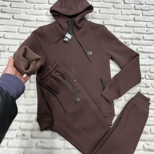 Костюм спорт Yulichka (M-3XL) F3009NK brown (зима) Yulichka F3009NK brown
