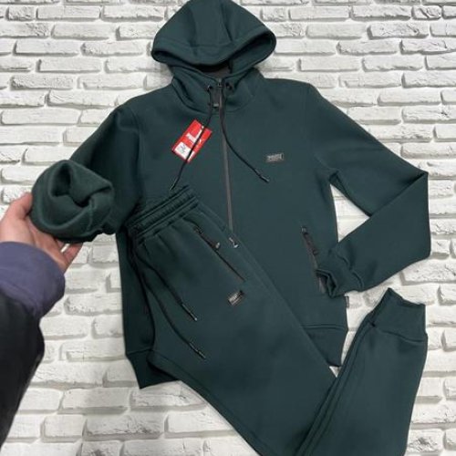 Костюм спорт Yulichka (M-3XL) F3009P d.green (зима) Yulichka F3009P d.green