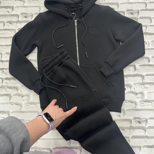 Костюм спорт Yulichka (S-L) F32-1116 black (зима) Yulichka F32-1116 black