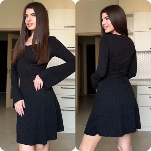 Платье Arina (42-48) 3086 black (деми) Arina 3086 black