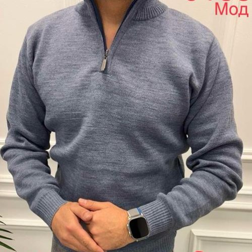 Свитер Надийка (L-2XL) 0188 blue (зима) Надийка 0188 blue