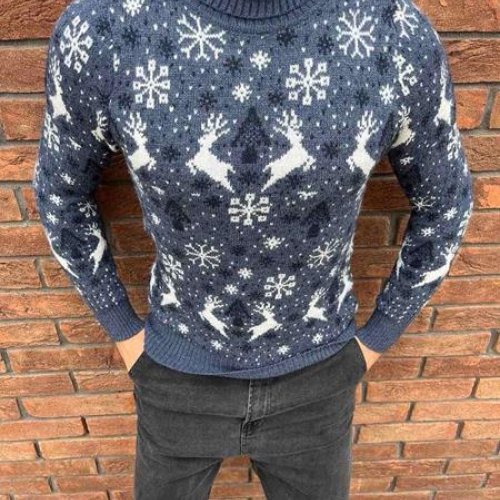 Свитер Nik (M-2XL) 55736 blue (зима) Nik 55736 blue