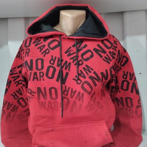 Худи Panda (S-2XL) 1522 red (зима) Panda 1522 red