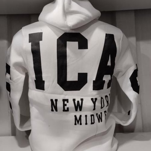 Худи Panda (S-2XL) 1535 white (зима) Panda 1535 white
