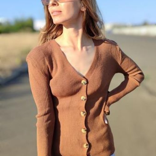 Кофта Global (42-48) 1061 brown (деми) Global 1061 brown