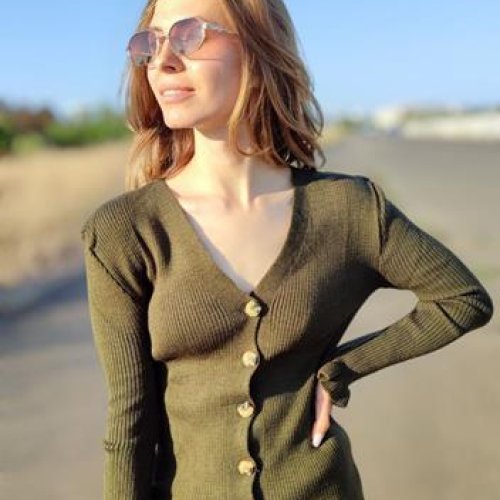 Кофта Global (42-48) 1067 khaki (деми) Global 1067 khaki