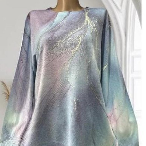 Свитер Novetly Store (48-54) 25209 grey-l.blue (зима) Novetly Store 25209 grey-l.blue