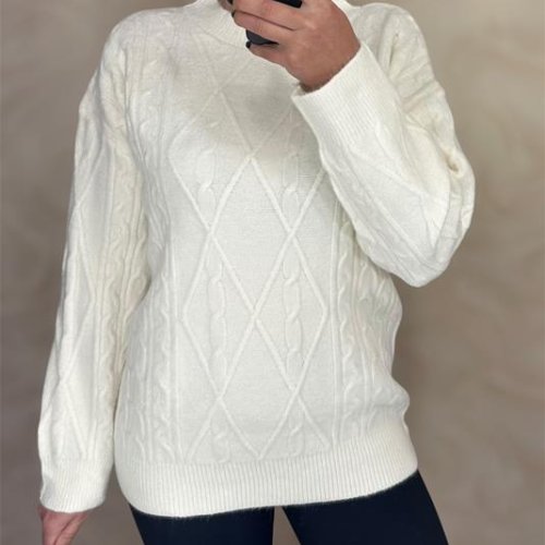 Свитер LeVisha (46-54) 24025 white (зима) LeVisha 24025 white