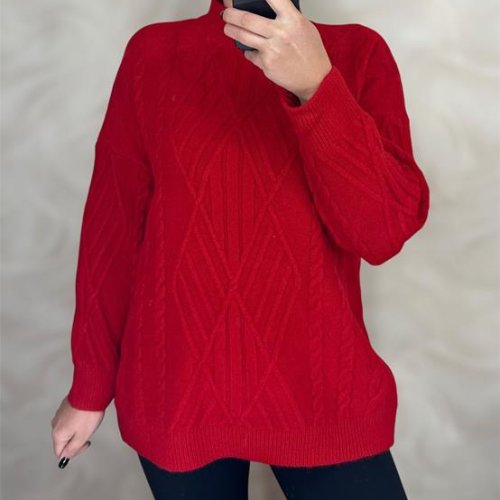 Свитер LeVisha (50-58) 24009 red (зима) LeVisha 24009 red