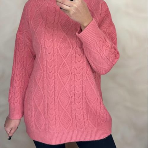 Свитер LeVisha (50-58) 24009 pink (зима) LeVisha 24009 pink