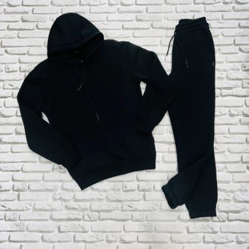 Костюм спорт Yulichka (M-3XL) 1002BZ black (зима) Yulichka 1002BZ black