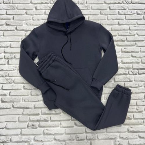 Костюм спорт Yulichka (M-3XL) 1002BZ d.grey (зима) Yulichka 1002BZ d.grey