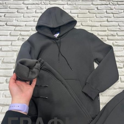 Костюм спорт Yulichka (M-3XL) 1002BZ graphite (зима) Yulichka 1002BZ graphite