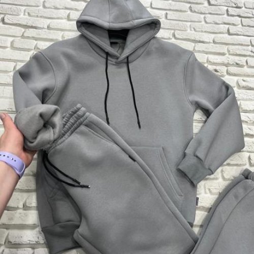 Костюм спорт Yulichka (M-3XL) 1002BZ l.grey (зима) Yulichka 1002BZ l.grey