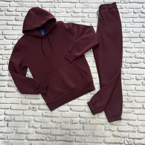 Костюм спорт Yulichka (M-3XL) 1002BZ wine (зима) Yulichka 1002BZ wine